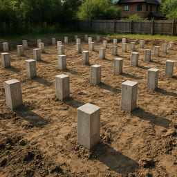 ЖБ сваи 200×200 под коттедж 9×11